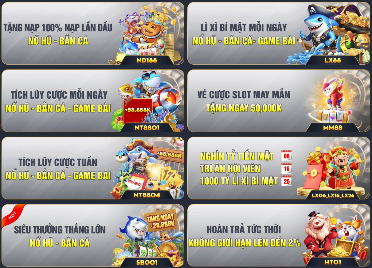 Khuyến mại nổ hũ bắn cá game bài